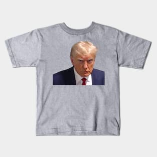 Donald Trump Mugshot 2023 No Background Kids T-Shirt